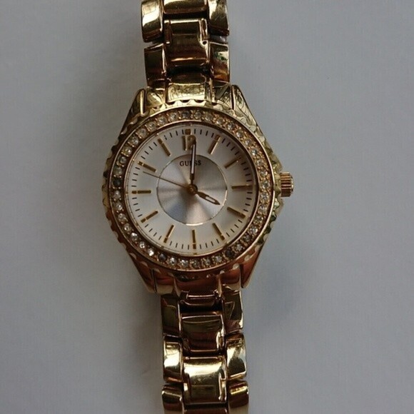 Guess Analog gold tone with rhinestones Watch main image 5